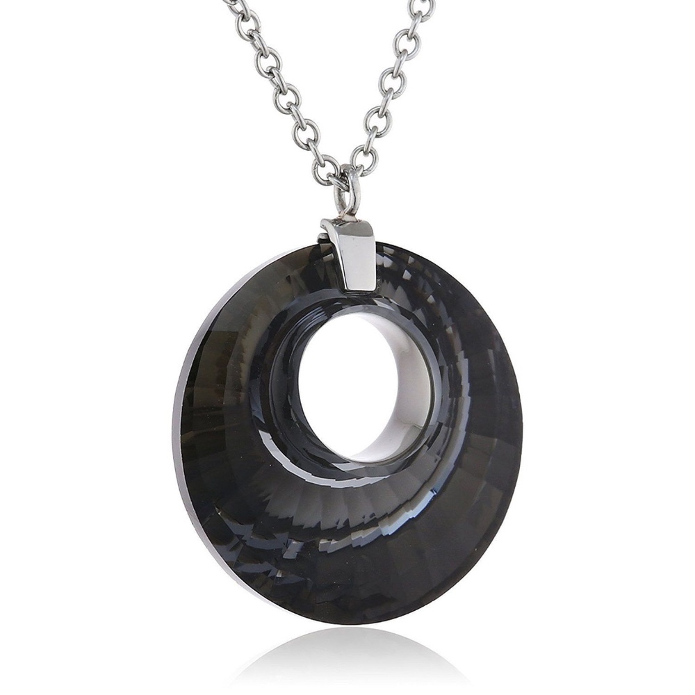 NIB Swarovski Silver Crystal Pendant Necklace